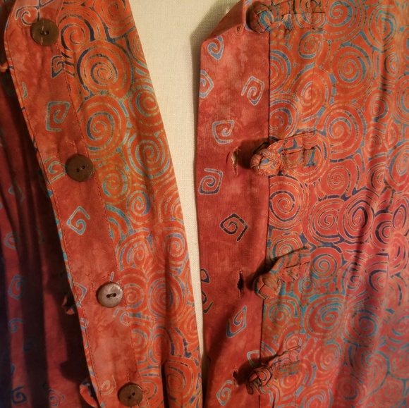 Asian frog closure tunic! Lagenlook wearable art - Picture 8 of 8